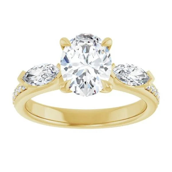 Claw-Prong Three-Stone Engagement Ring Image 3 Mark Jewellers La Crosse, WI