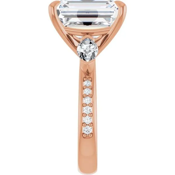 Claw-Prong Three-Stone Engagement Ring Image 4 Shipley's Fine Jewelry Hampstead, MD