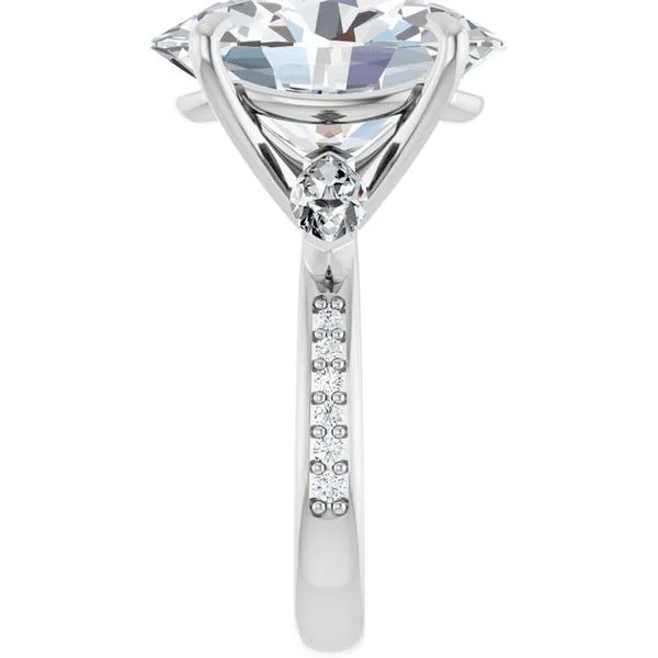 Claw-Prong Three-Stone Engagement Ring Image 4 Shipley's Fine Jewelry Hampstead, MD