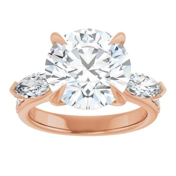 Claw-Prong Three-Stone Engagement Ring Image 3 Clater Jewelers Louisville, KY