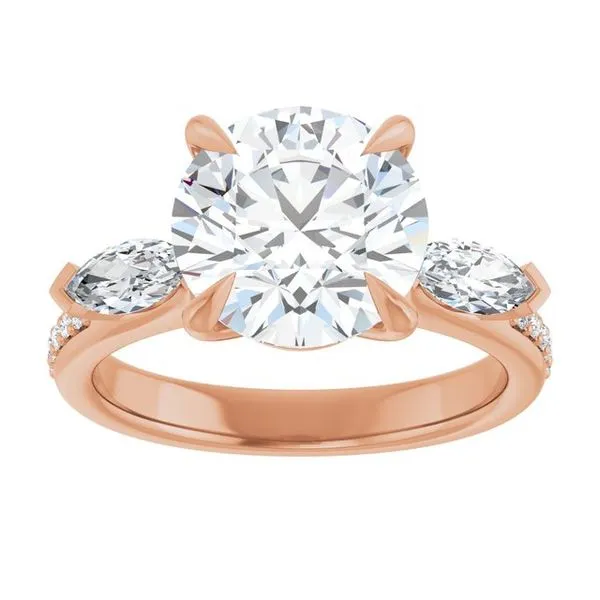 Claw-Prong Three-Stone Engagement Ring Image 3 Clater Jewelers Louisville, KY