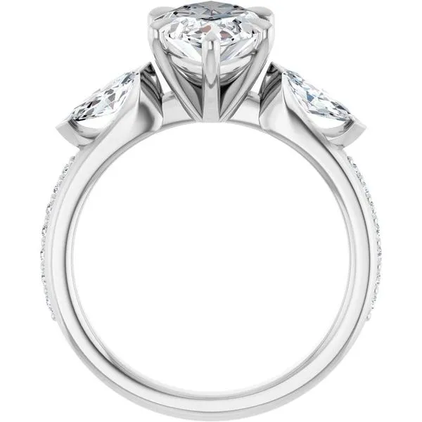 Claw-Prong Three-Stone Engagement Ring Image 2 Futer Bros Jewelers York, PA