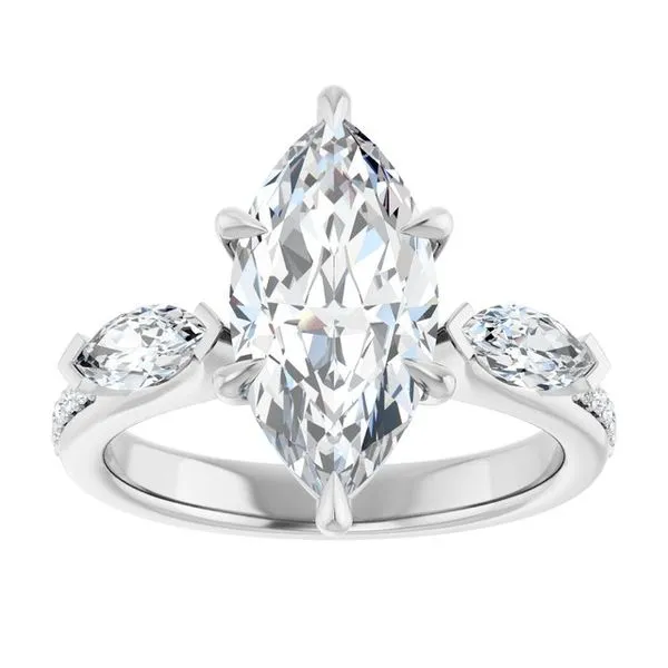 Claw-Prong Three-Stone Engagement Ring Image 3 Mark Jewellers La Crosse, WI