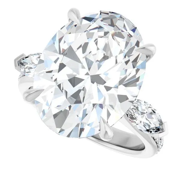 Claw-Prong Three-Stone Engagement Ring Image 5 J. Thomas Jewelers Rochester Hills, MI