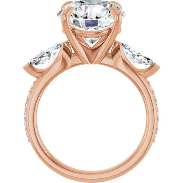 Claw-Prong Three-Stone Engagement Ring Image 2 Don's Jewelry & Design Washington, IA