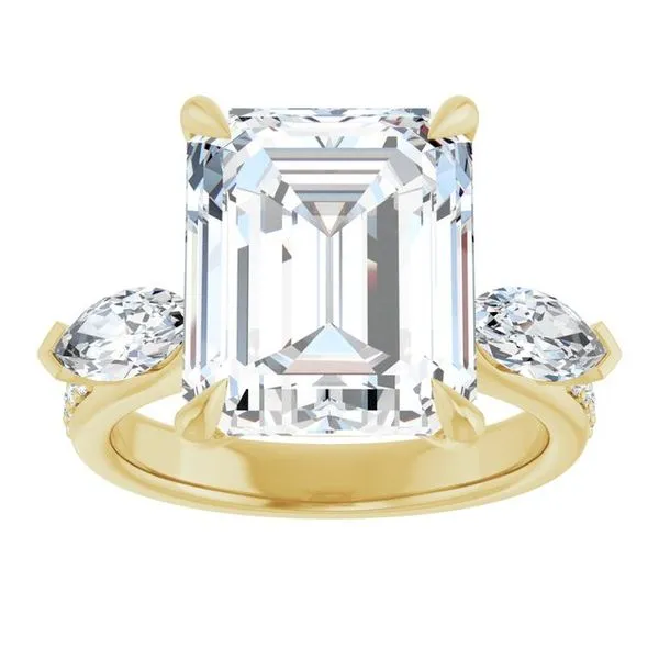 Claw-Prong Three-Stone Engagement Ring Image 3 Austin's Fine Diamonds & Jewelry Lyndhurst, NJ