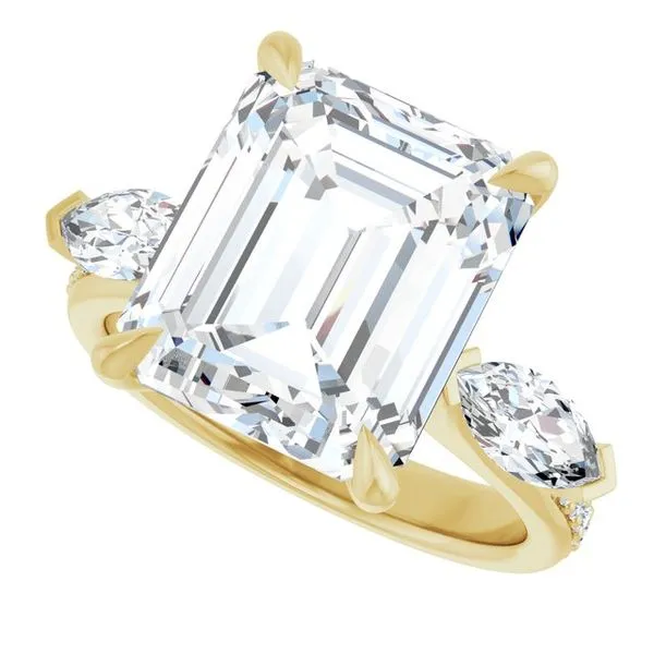 Claw-Prong Three-Stone Engagement Ring Image 5 Don's Jewelry & Design Washington, IA