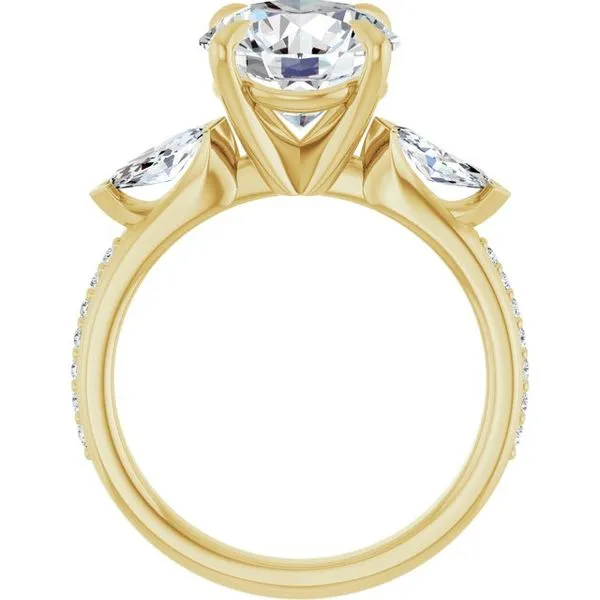 Claw-Prong Three-Stone Engagement Ring Image 2 J. Thomas Jewelers Rochester Hills, MI