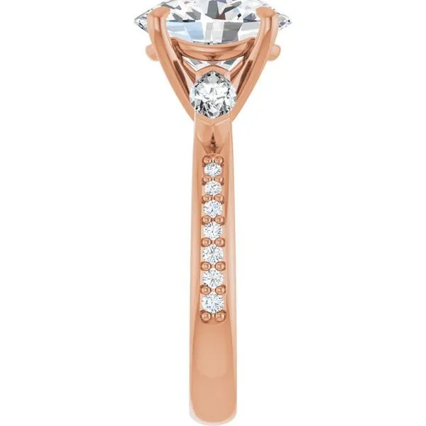 Claw-Prong Three-Stone Engagement Ring Image 4 House of Silva Wooster, OH
