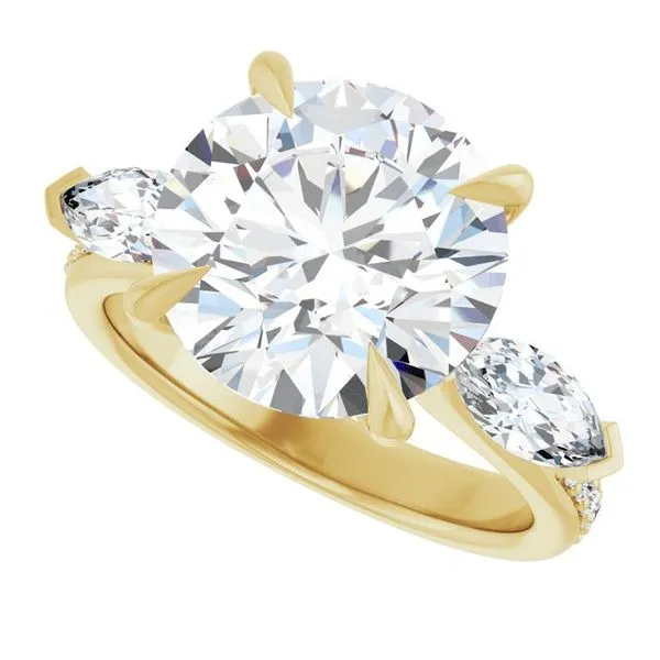 Claw-Prong Three-Stone Engagement Ring Image 5 Shipley's Fine Jewelry Hampstead, MD