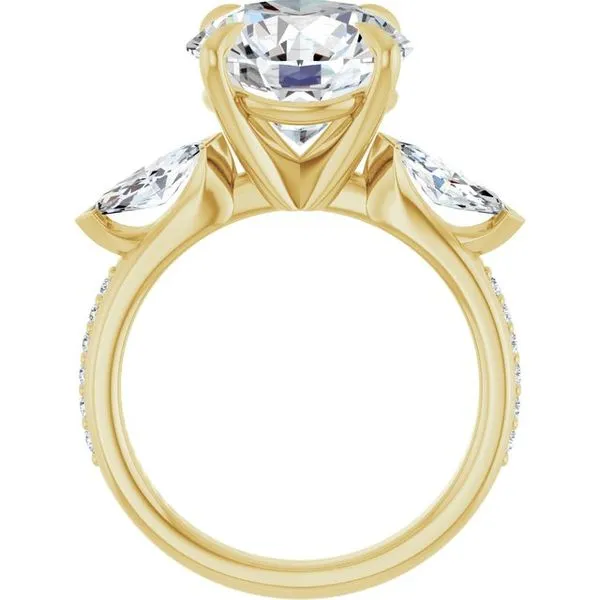 Claw-Prong Three-Stone Engagement Ring Image 2 Michael Szwed Jewelers Longmeadow, MA