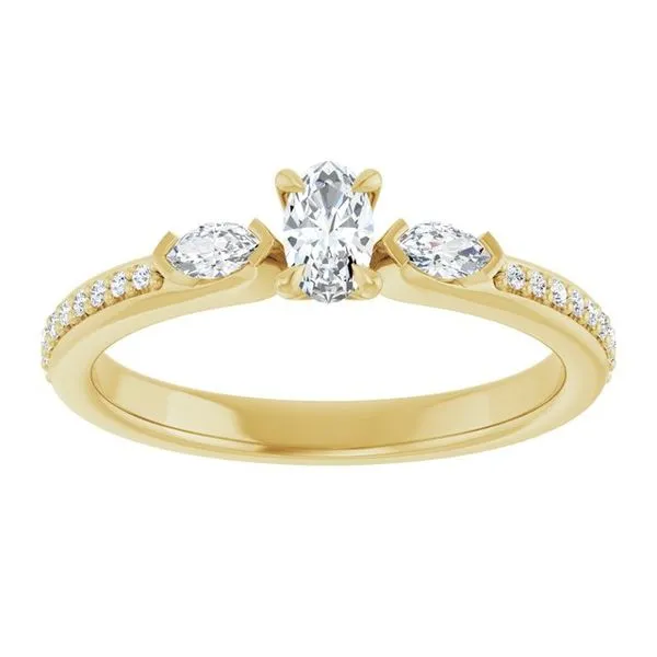 Claw-Prong Three-Stone Engagement Ring Image 3 Mark Jewellers La Crosse, WI