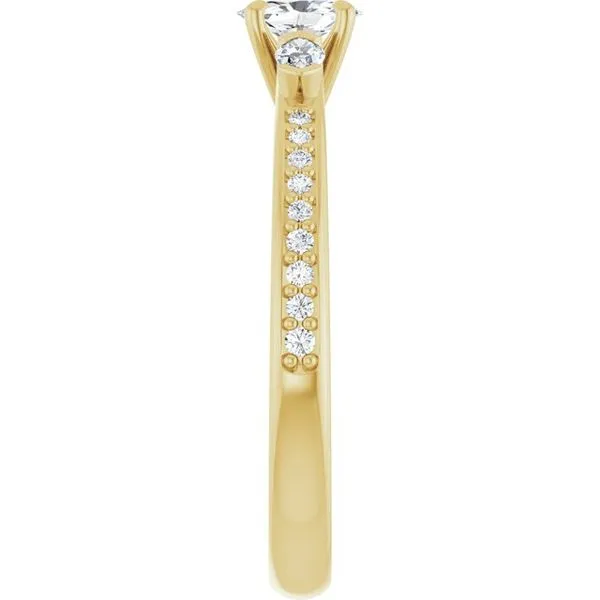 Claw-Prong Three-Stone Engagement Ring Image 4 Northwood Jewelers Northwood, OH