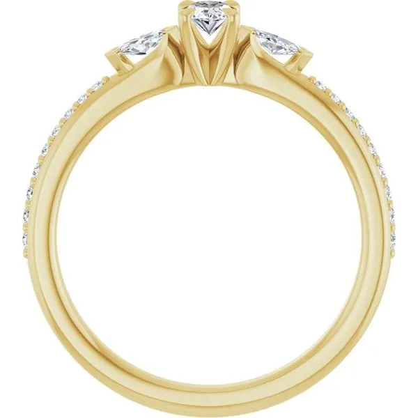 Claw-Prong Three-Stone Engagement Ring Image 2 JF Jones Jewelers Rochester, NY