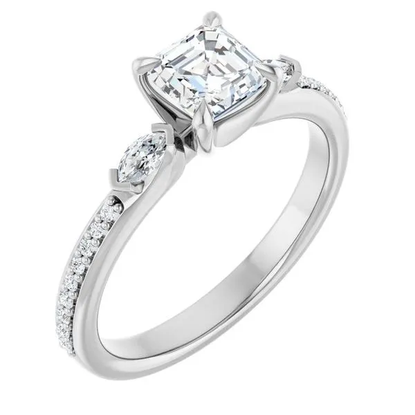 Claw-Prong Three-Stone Engagement Ring Paul James Jewelers Angels Camp, CA