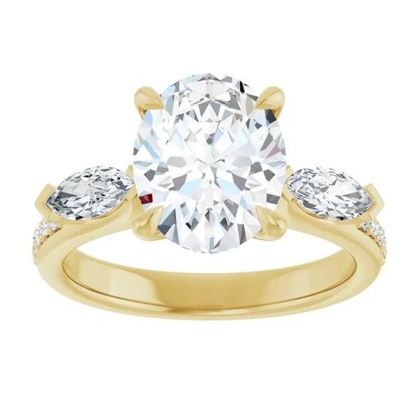 Claw-Prong Three-Stone Engagement Ring Image 3 Mark Jewellers La Crosse, WI