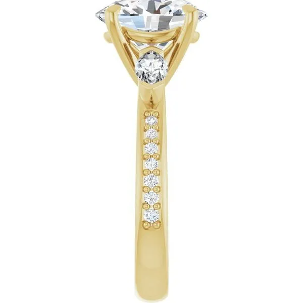 Claw-Prong Three-Stone Engagement Ring Image 4 Northwood Jewelers Northwood, OH