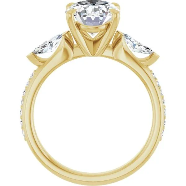 Claw-Prong Three-Stone Engagement Ring Image 2 Austin's Fine Diamonds & Jewelry Lyndhurst, NJ
