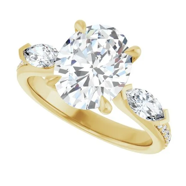 Claw-Prong Three-Stone Engagement Ring Image 5 Raleigh Diamond Fine Jewelry Raleigh, NC