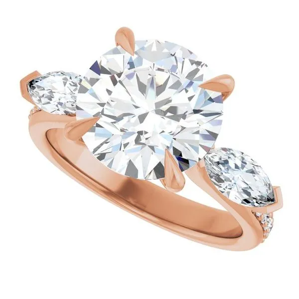 Claw-Prong Three-Stone Engagement Ring Image 5 Jimmy Smith Jewelers Decatur, AL