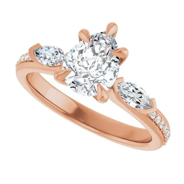 Claw-Prong Three-Stone Engagement Ring Image 5 Clater Jewelers Louisville, KY