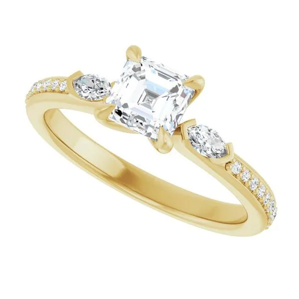 Claw-Prong Three-Stone Engagement Ring Image 5 Natale Jewelers Sewell, NJ