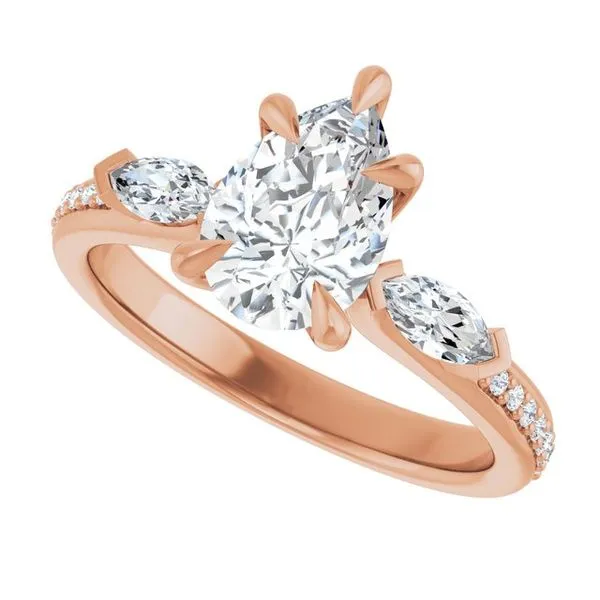 Claw-Prong Three-Stone Engagement Ring Image 5 Don's Jewelry & Design Washington, IA