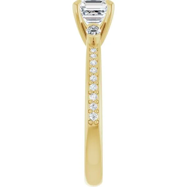 Claw-Prong Three-Stone Engagement Ring Image 4 Futer Bros Jewelers York, PA