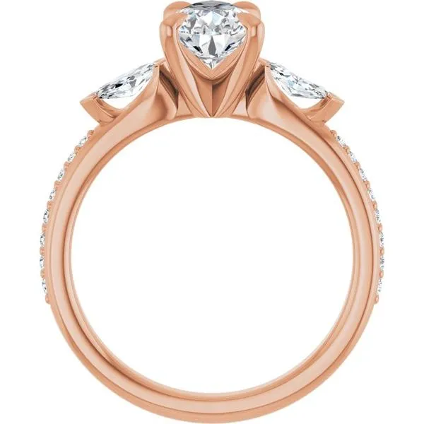 Claw-Prong Three-Stone Engagement Ring Image 2 Mark Jewellers La Crosse, WI