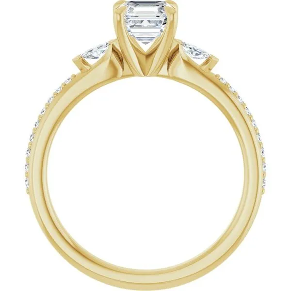 Claw-Prong Three-Stone Engagement Ring Image 2 The Jewelry Source El Segundo, CA