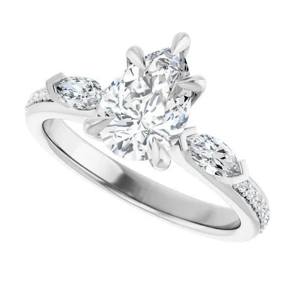Claw-Prong Three-Stone Engagement Ring Image 5 JF Jones Jewelers Rochester, NY