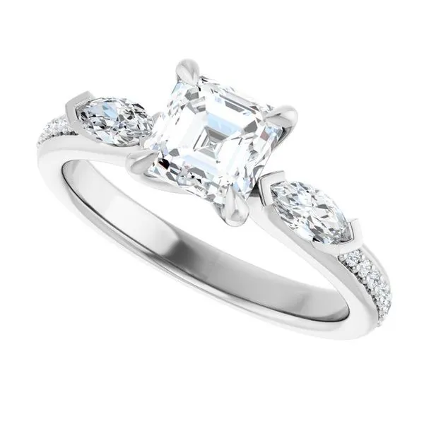 Claw-Prong Three-Stone Engagement Ring Image 5 Mark Jewellers La Crosse, WI