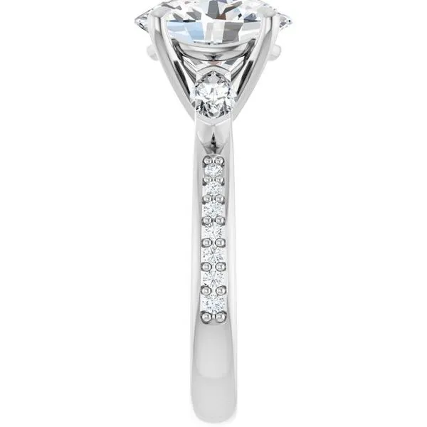 Claw-Prong Three-Stone Engagement Ring Image 4 Don's Jewelry & Design Washington, IA