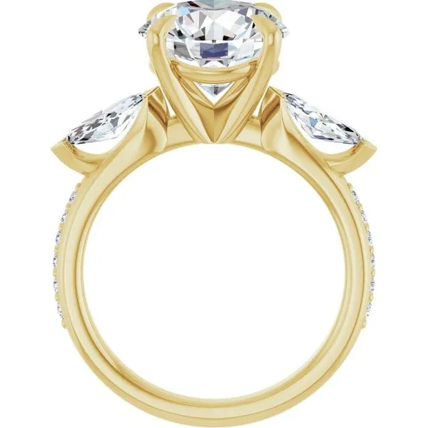 Claw-Prong Three-Stone Engagement Ring Image 2 Clater Jewelers Louisville, KY