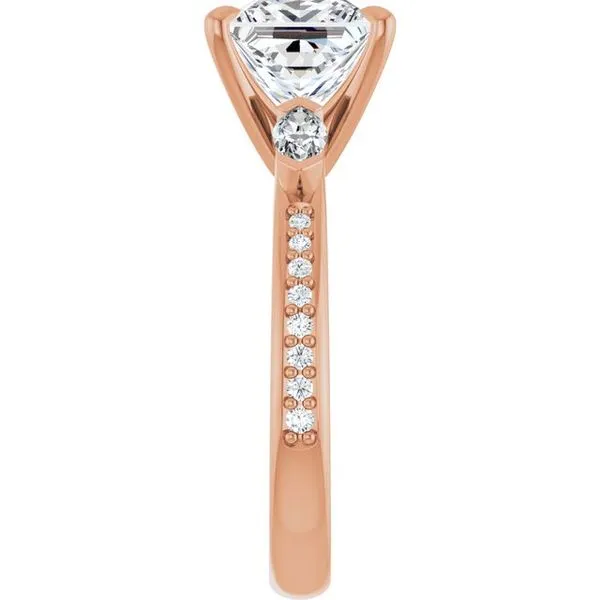 Claw-Prong Three-Stone Engagement Ring Image 4 Paul James Jewelers Angels Camp, CA