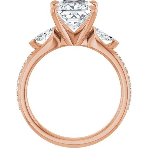 Claw-Prong Three-Stone Engagement Ring Image 2 Raleigh Diamond Fine Jewelry Raleigh, NC