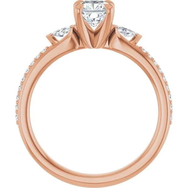 Claw-Prong Three-Stone Engagement Ring Image 2 Clater Jewelers Louisville, KY