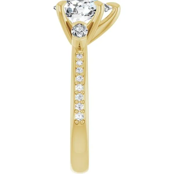 Claw-Prong Three-Stone Engagement Ring Image 4 Northwood Jewelers Northwood, OH