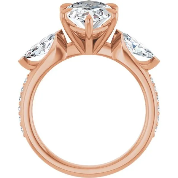 Claw-Prong Three-Stone Engagement Ring Image 2 Vulcan's Forge LLC KANSAS CITY, MO