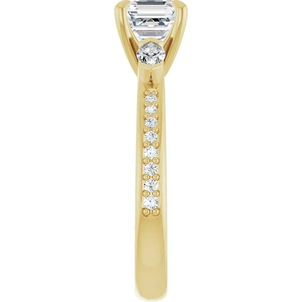 Claw-Prong Three-Stone Engagement Ring Image 4 Raleigh Diamond Fine Jewelry Raleigh, NC