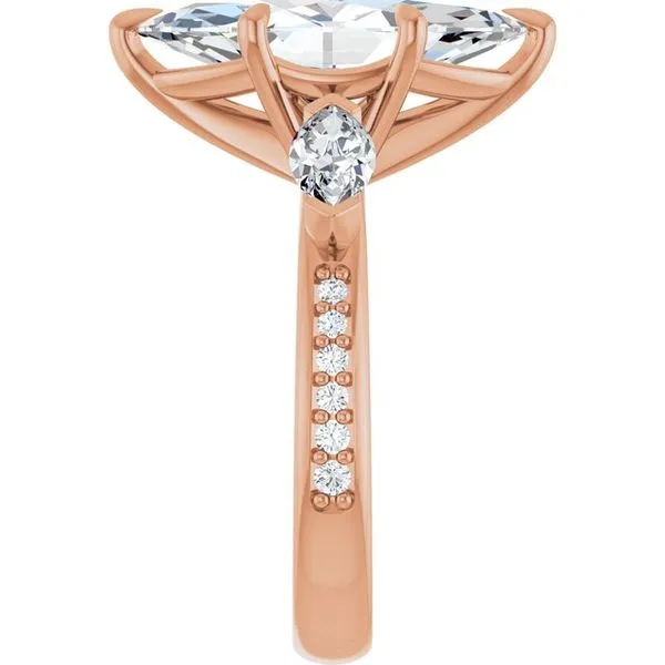 Claw-Prong Three-Stone Engagement Ring Image 4 Don's Jewelry & Design Washington, IA