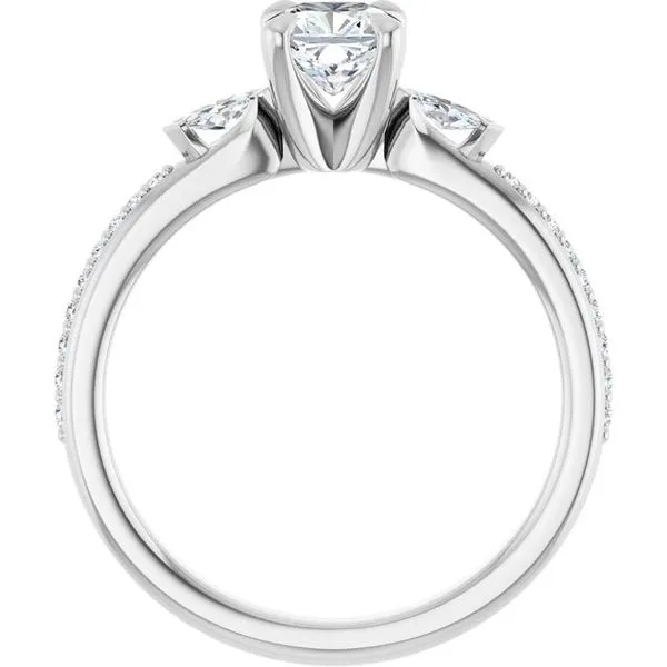 Claw-Prong Three-Stone Engagement Ring Image 2 Michael Szwed Jewelers Longmeadow, MA