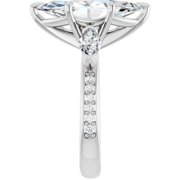 Claw-Prong Three-Stone Engagement Ring Image 4 Morin Jewelers Southbridge, MA