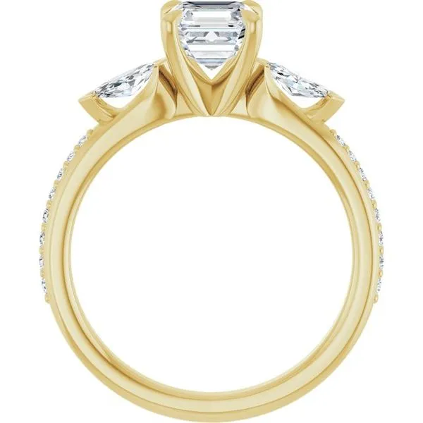Claw-Prong Three-Stone Engagement Ring Image 2 Natale Jewelers Sewell, NJ