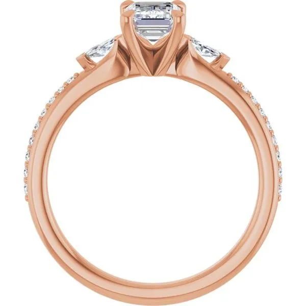 Claw-Prong Three-Stone Engagement Ring Image 2 J. Thomas Jewelers Rochester Hills, MI