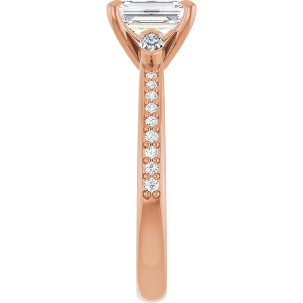 Claw-Prong Three-Stone Engagement Ring Image 4 Shipley's Fine Jewelry Hampstead, MD