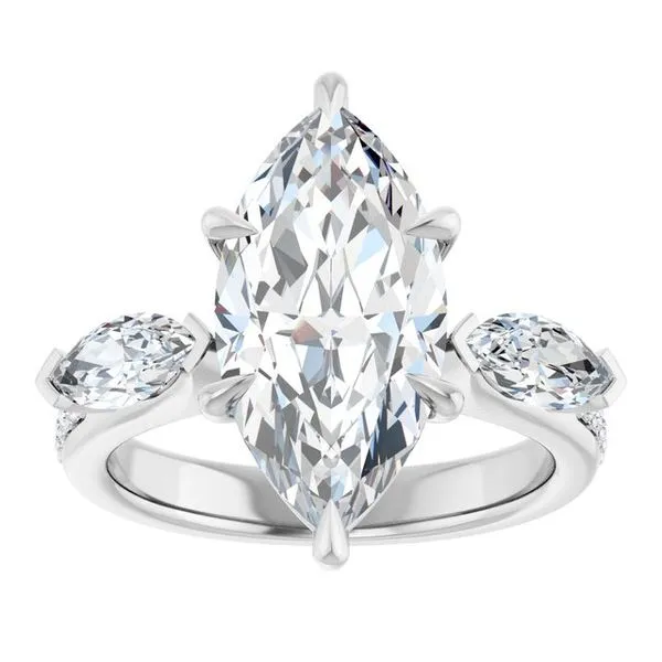 Claw-Prong Three-Stone Engagement Ring Image 3 Clater Jewelers Louisville, KY