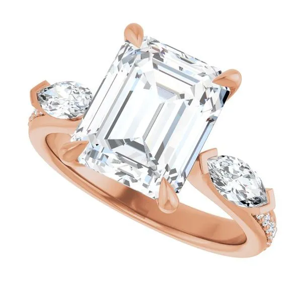 Claw-Prong Three-Stone Engagement Ring Image 5 Jimmy Smith Jewelers Decatur, AL