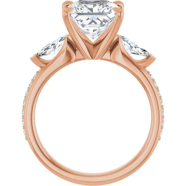 Claw-Prong Three-Stone Engagement Ring Image 2 Clater Jewelers Louisville, KY