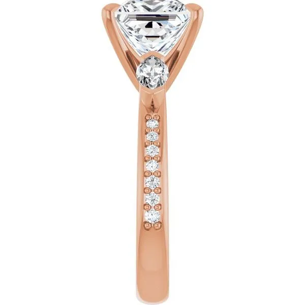 Claw-Prong Three-Stone Engagement Ring Image 4 Raleigh Diamond Fine Jewelry Raleigh, NC